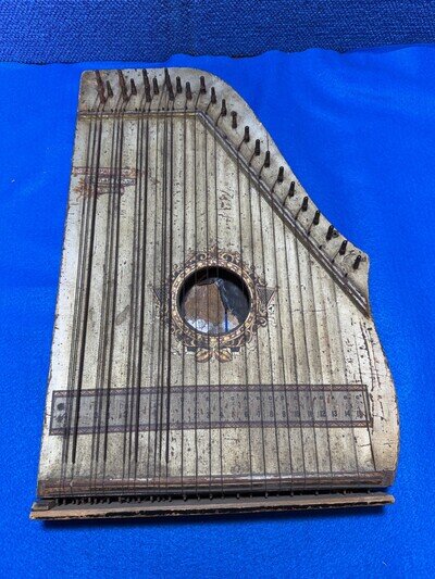 Antique Menzenhauer Guitar Zither 1890s Patent May 29 1894 String Instrument