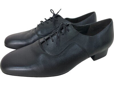 Dance Steps Black Leather Men's Dance Shoes Size 9.5
