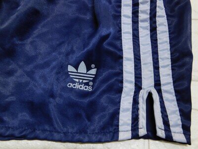 Adidas Nylon Sprinter Shiny Shorts Glanz Pants 176 Vintage 70'S D6