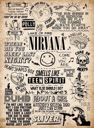 NIRVANA Music Concert Posters Print Wall Art A3,A4,A5