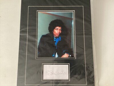 JIMI HENDRIX AUTOGRAPH 18”x14” PHOTO
