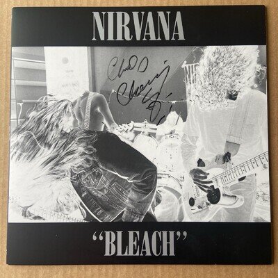 CHAD CHANNING Signed Drummer NIRVANA BLEACH Vinyl LP RECORD Autographed