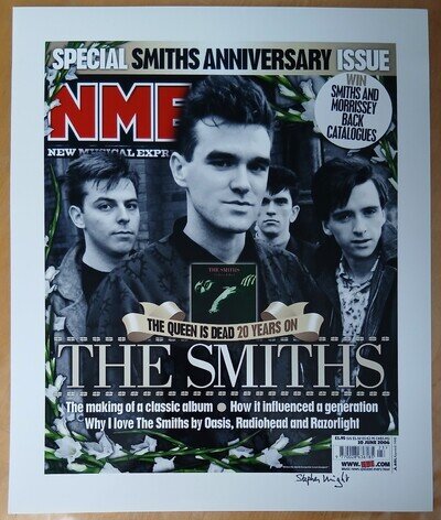 The Smiths RARE NME Photo Print Poster Signed By Photographer Stephen Wright