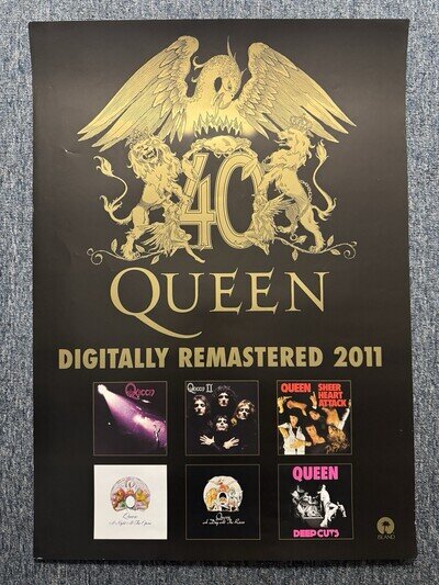 COOL VINTAGE 77x52CM LARGE RECORD STORE/BILLBOARD POSTER - QUEEN (2011)