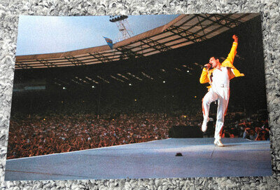 Freddie Mercury / Queen - Mini-Poster / Picture - Wembley Stadium 1986 - RARE!