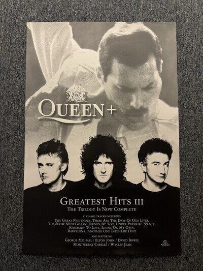 COOL VINTAGE 77x52CM LARGE RECORD STORE/BILLBOARD POSTER - QUEEN III (1999)