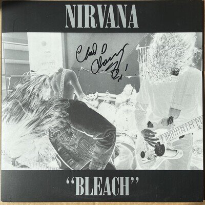 Nirvana Bleach Vinyl LP Record Album Signed By Chad Channing Autographed