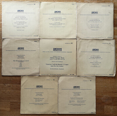 ARCHIV PRODUKTION 8x Classical 7"EP+7xInserts JOBLOT/BUNDLE See pics for details