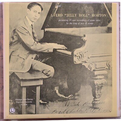 Jelly Roll Morton The 1923-24 Piano Solos Vinyl LP Fountain Records