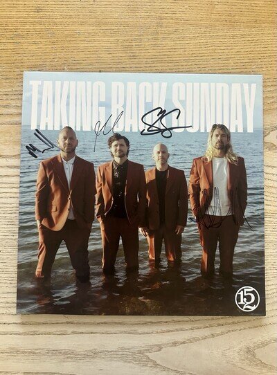 Taking Back Sunday - 152 Blue Vinyl Signed By Band New Unplayed