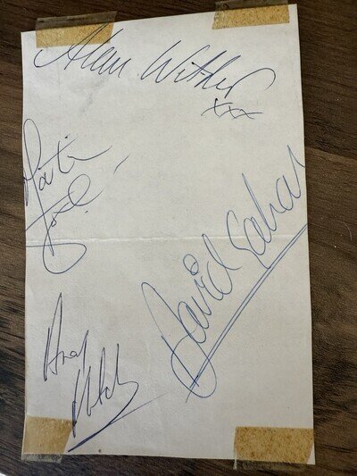 Genuine Depeche Mode Autographs From 1982