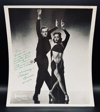 Vintage 1952 Patrice And Russel Big Band Dancer Autographed Photo 8" X 9"