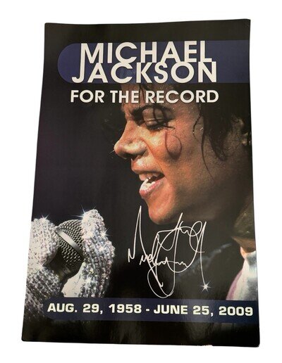 Michael Jackson for the record Card Stock Poster Book Promotion 12 x 18