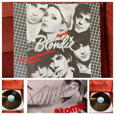 Gorgeous SIGNED BLONDIE Debbie Harry ATOMIC 12” Live Dutch '80 vinyl +Provenance