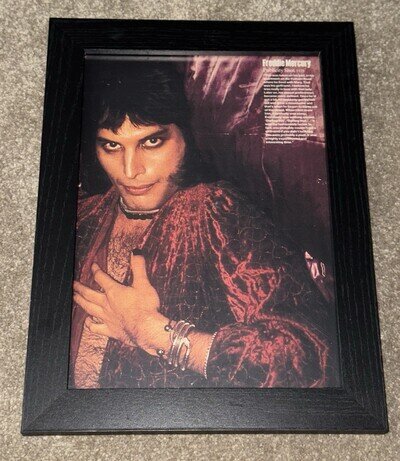 Queen Freddie Mercury 1975 Newspaper Poster Framed