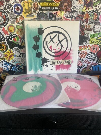BLINK 182 Self Titled VG++ PINK/GREEN SWIRL VINYL/500 HOT TOPIC EXCLUSIVE