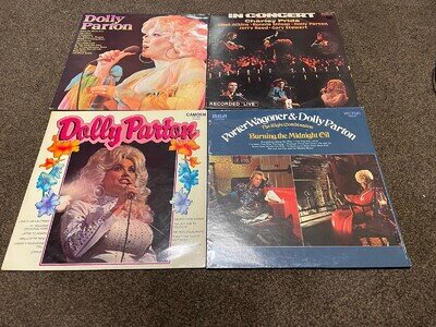 DOLLY PARTON LOT OF 4 LP'S ALL LISTED 1 IS FACTORY SEALED