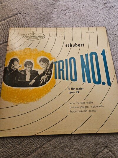 Fournier; Janigro; Badura-Skoda. Schubert Trio op. 99 Westminster WL 5188 VG+