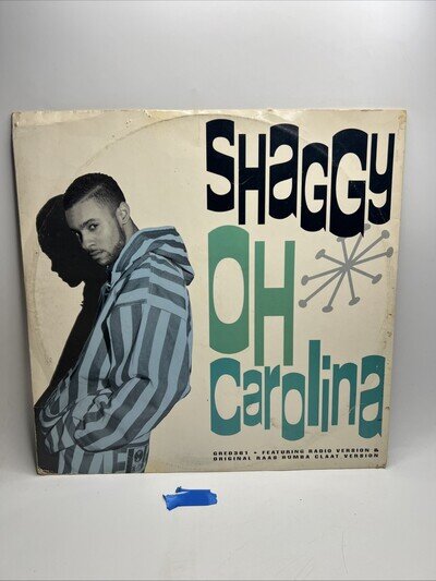 Shaggy ‎– Oh Carolina / Rivers Of Babylon 12" Vinyl 1993 Vg/vg Reggae
