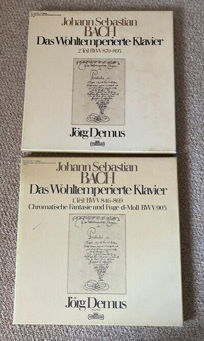 J S Bach The Well-tempered Clavier Box Set x 6 vinyl records Parts 1 and 2