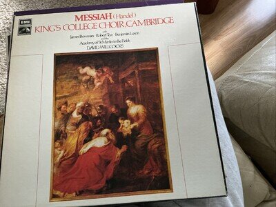 Messiah~Handel~ King's College Choir~3 x Vinyl LP Album Boxset & 12 page booklet