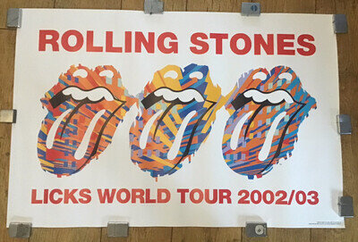 Original The Rolling Stones Licks World Tour 2002/03 Original Conert Tour Poster