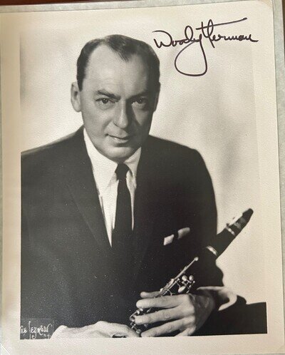 Woody Herman * 8x10 Photo Autograph Jazz Singer Big Band Leader * Real * Look