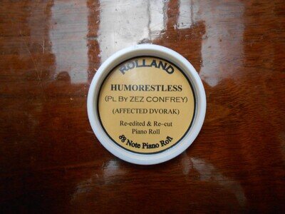 New Rolland Roll Humorestless Played by Zez Confrey Pianola Player Piano roll