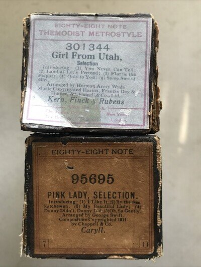 2 Piano Rlls-88 NOTE 95696 Pink Lady Selections 301344 Girl from Utah Selections