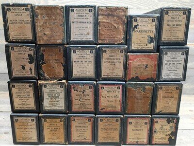 Ampico Player Piano Rolls, Lot Of 20 Assorted Rolls (lot B-21)