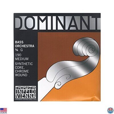Thomastik-Infeld 190 Dominant Medium Gauge Nylon Core G String for 3/4 Bass