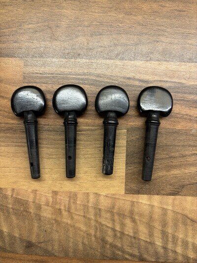 Vintage Ebony Violin Pegs in the late 18th Century Design.