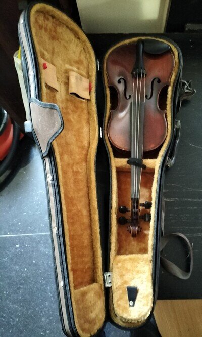 Violin with Case No Bow Possibly 19th Or Early 20th Century Vintage