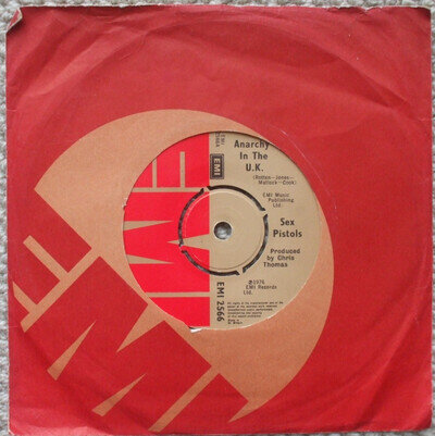 Sex Pistols - Anarchy In The U.K / I Wanna Be Me - EMI 2566 - VG+ 45 - A1-B2