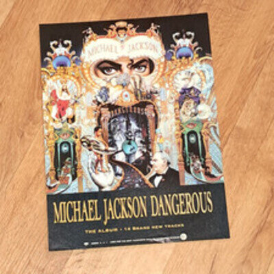 MICHAEL JACKSON DANGEROUS original 1992 A4 magazine promo advert artwork Pop