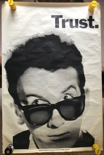Elvis Costello Trust: Huge promotional poster from 1981