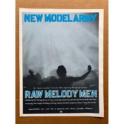 NEW MODEL ARMY RAW MELODY MEN POSTER SIZED original music press advert from 1991