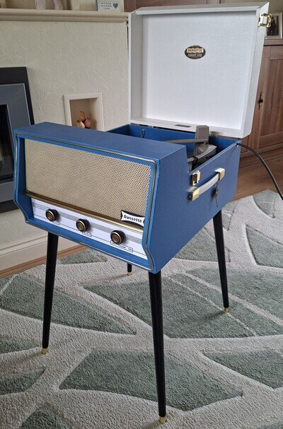 Fab DANSETTE CONQUEST AUTO RECORD PLAYER With Legs. Fully Refurbished.