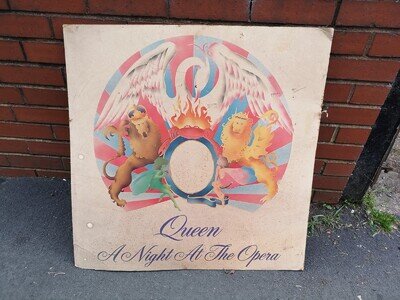 Original Vintage "Queen A Night At The Opera" On Board Poster