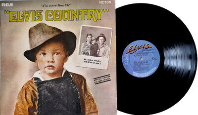 NM/EX ELVIS PRESLEY Elvis Country VINYL LP UK RCA Blue Label