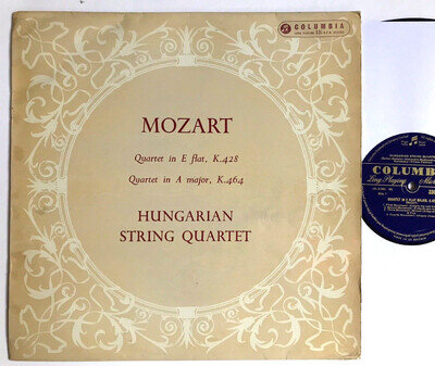 MOZART Quartets - Hungarian String Quartet Columbia 33CX 1599 B/G RARE Mono