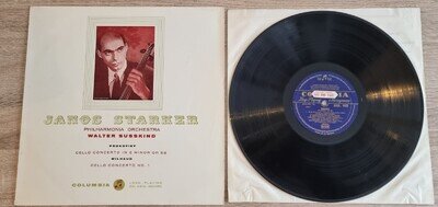 COLUMBIA 33CX 1425 B/G Sample PROKOFIEV / MILHAUD Cello Concerto JANOS STARKER