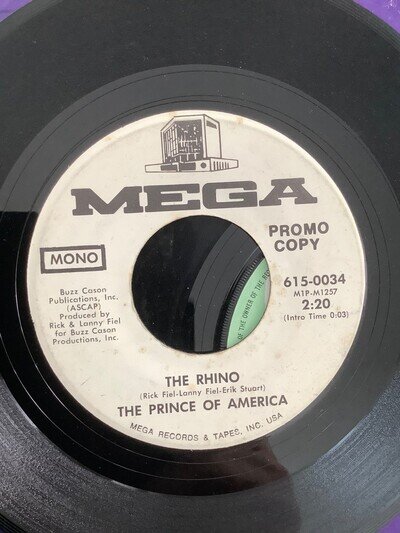 the prince of america the rhino. 7”. Vinyl. MEGA RECORDS