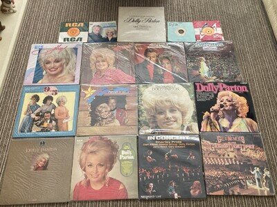 Job Lot Dolly Parton Vinyl Records. 12 LPs, 4 Singles, 1 Personal Music Dialogue