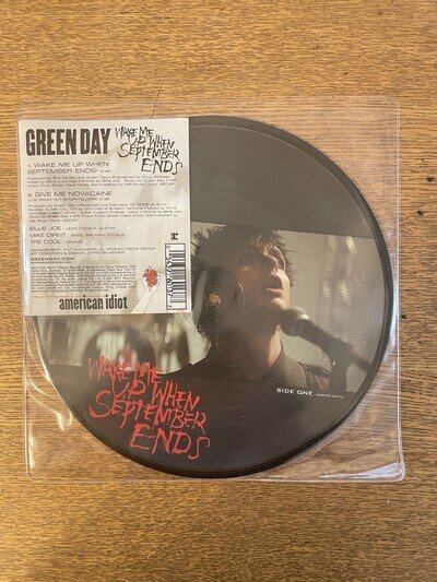 Green Day - Wake Me Up When September Ends, 7" Vinyl Picture Disc NM/NM