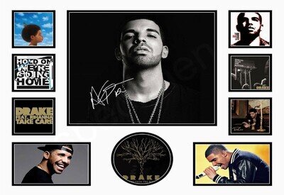 Drake Rap A3 Poster Signed Limited Edition Memorabilia Print Gift Autograph