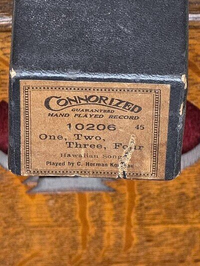ANTIQUE CONNORIZED PIANO ROLL ONE, TWO, THREE, FOUR HAWAIIAN SONGS