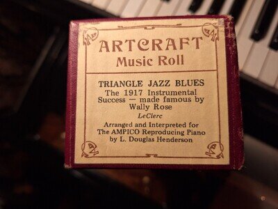 Ampico Player Piano Roll Triangle Jazz Blues RECUT