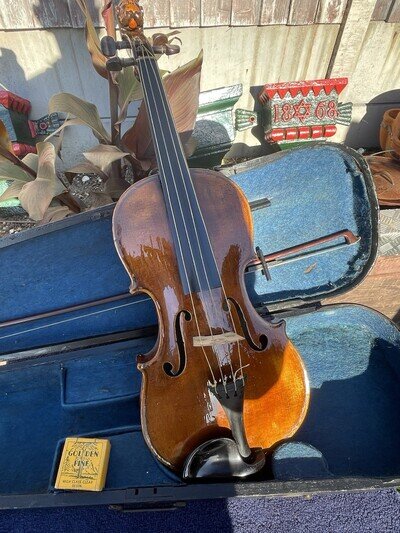 Rare Violin Hand Carved Lion Head Scroll. Circa 1880. Collectors Piece Rare-VGC.