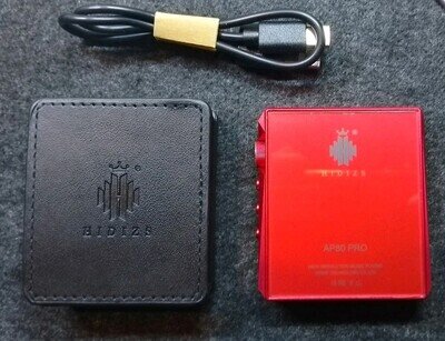 Hidizs AP80 Red Pro Hi-Res Digital Audio Player Working.